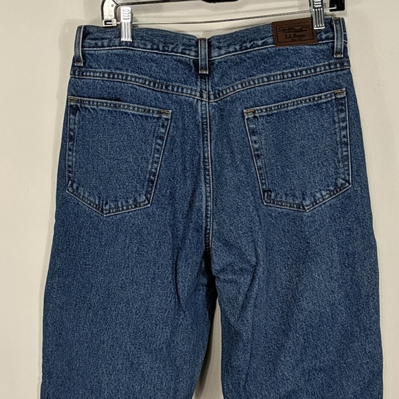 LL Bean Natural Fit Flannel Lined Jeans Size 32/34 - Picture 3 of 10
